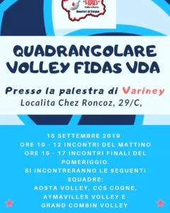 Quadrangolare Volley FIDAS VDA