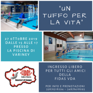 Un tuffo per la vita con FIDAS Valle d'Aosta